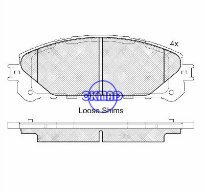 Lexus RX brake pad FMSI:D1324-8436 OEM:04465-0E010 WVA24452,F1324